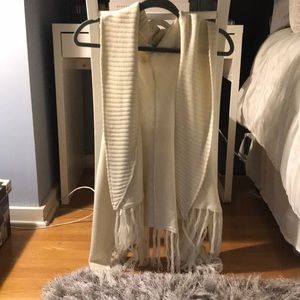 Beautiful white fringe sweater